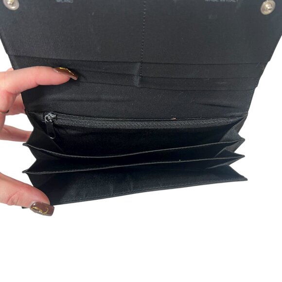 PRADA Satin Snap Folding Logo Long Continental Wallet - Picture 10 of 14